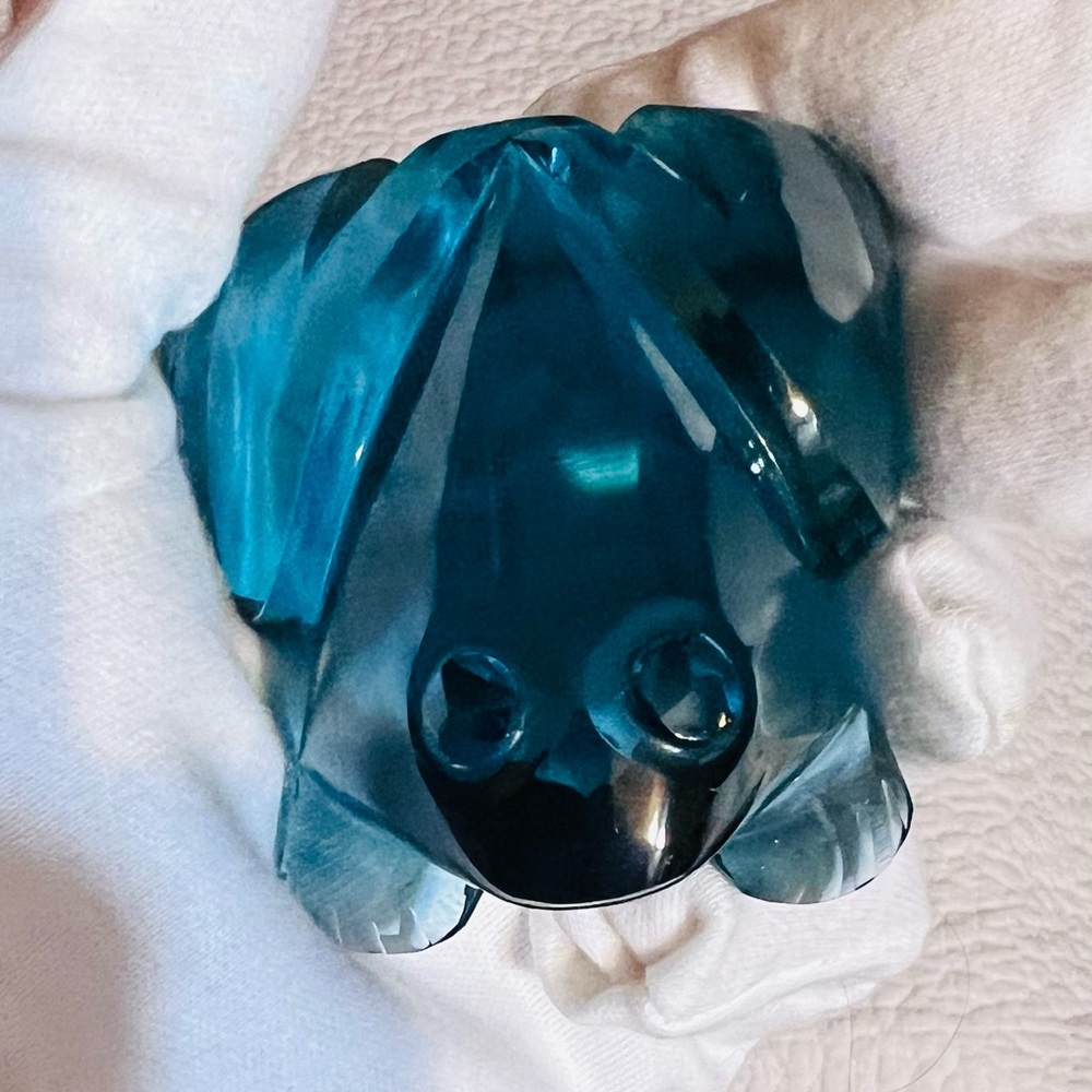 FROG GLASS CARVED “FETISH” style. ( currently on vacation)